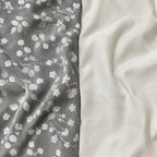 Dove Bloom Grey Cotton Bedsheet Set
