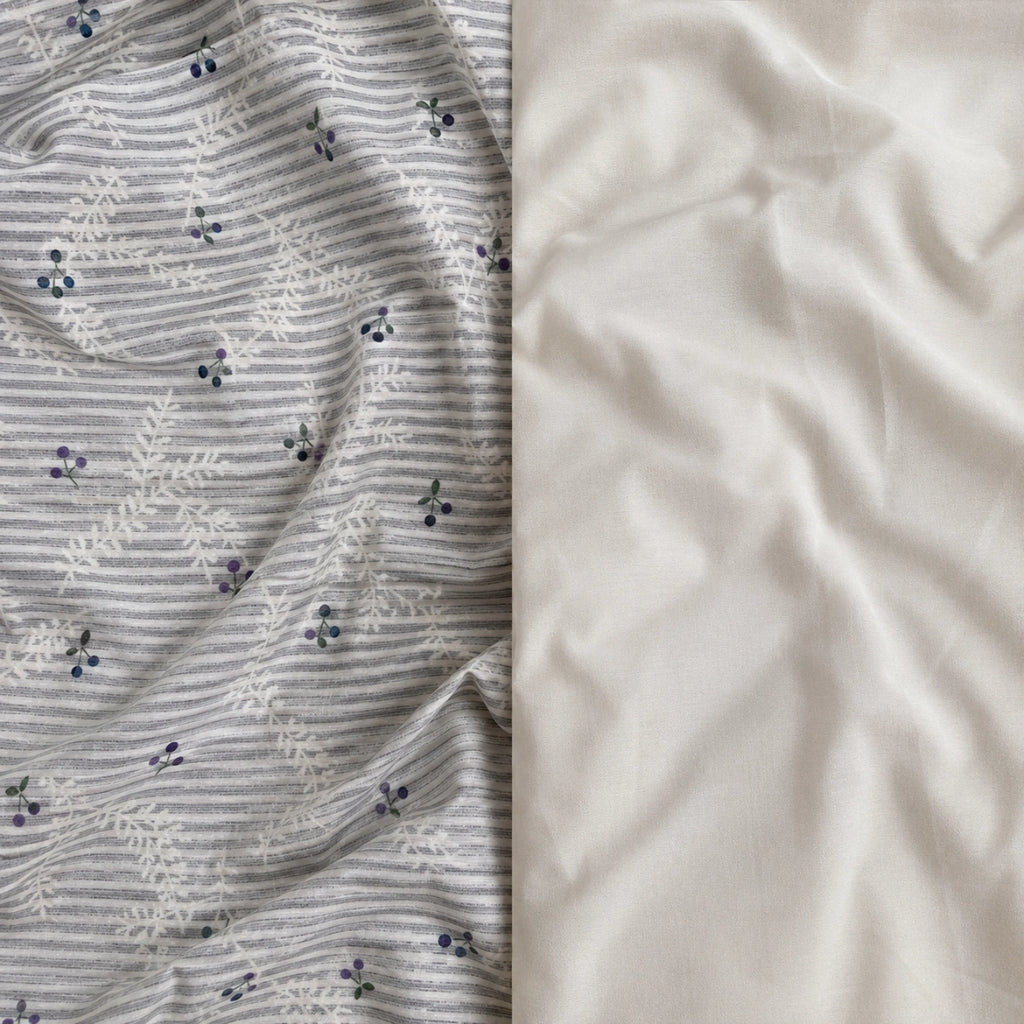 Mistline Grey Cotton Bedsheet Set