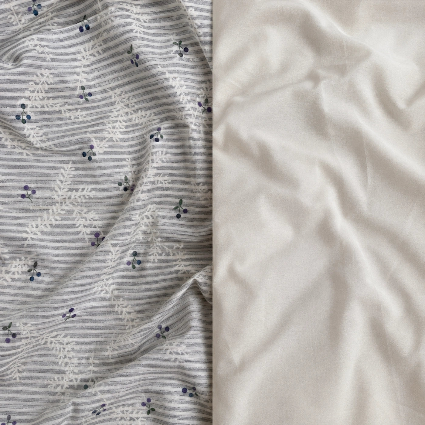 Mistline Grey Cotton Bedsheet Set