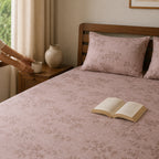 Dune Branch Beige Cotton Bedsheet Set