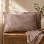 Dune Branch Beige Cotton Bedsheet Set