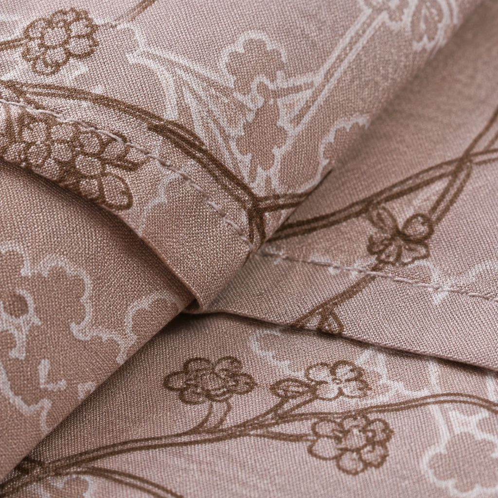 Dune Branch Beige Cotton Bedsheet Set