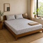 Mistline Grey Cotton Bedsheet Set
