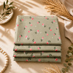 Sage Rose Green Floral Bedsheet Set