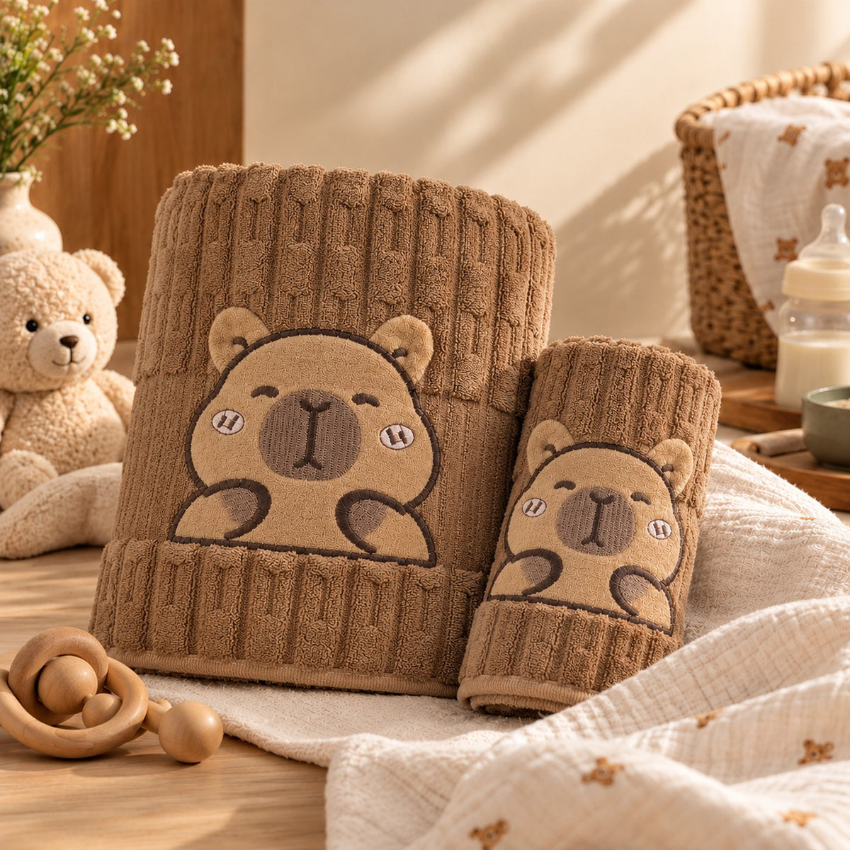 Teddywood Towel Set