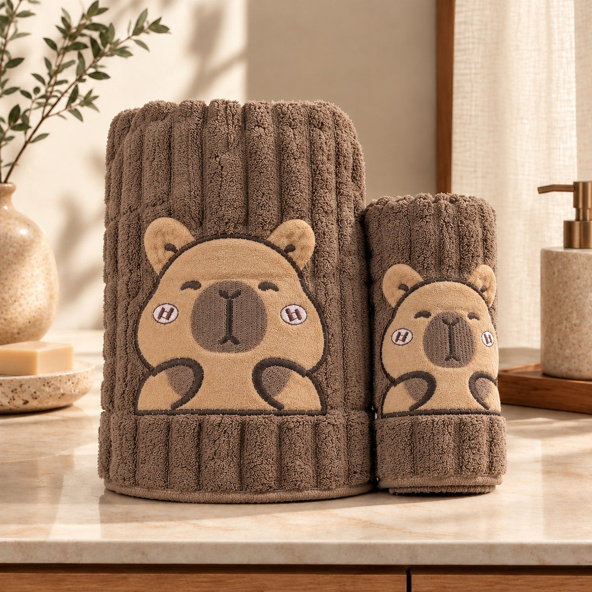 Cocoa Bear Towel Set