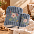 Indigo Petal Towel Set