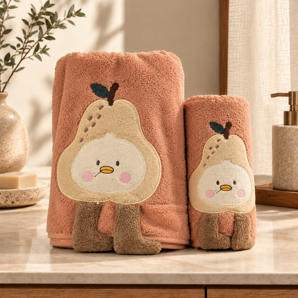 Peachy Pear Towel Set