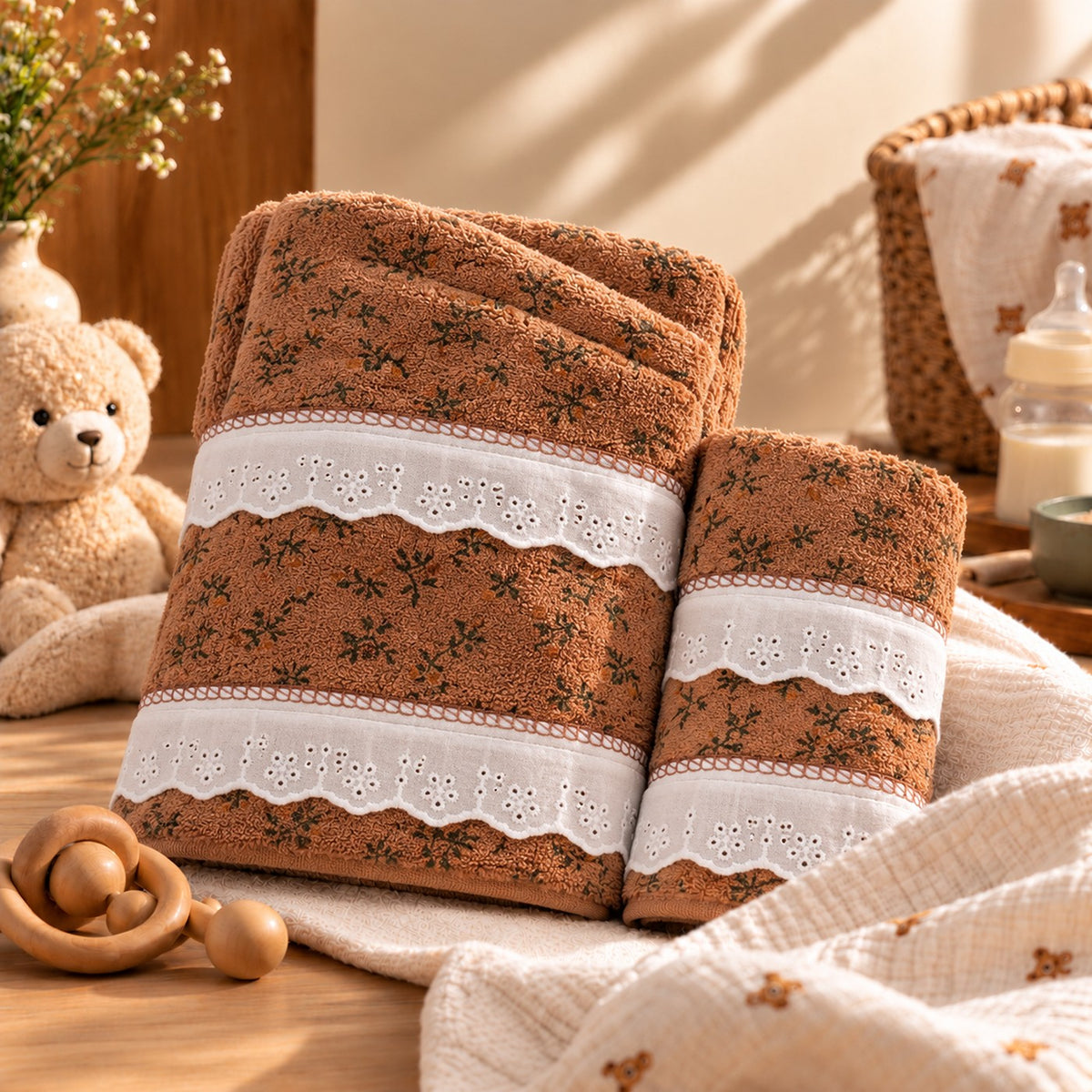Amber Blossom Towel Set