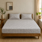 Mistline Grey Cotton Bedsheet Set