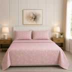 Rose Reverie King Size Cotton Bedsheet Set