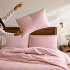 Rose Reverie King Size Cotton Bedsheet Set