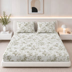 Faded Meadow King Size Cotton Bedsheet Set
