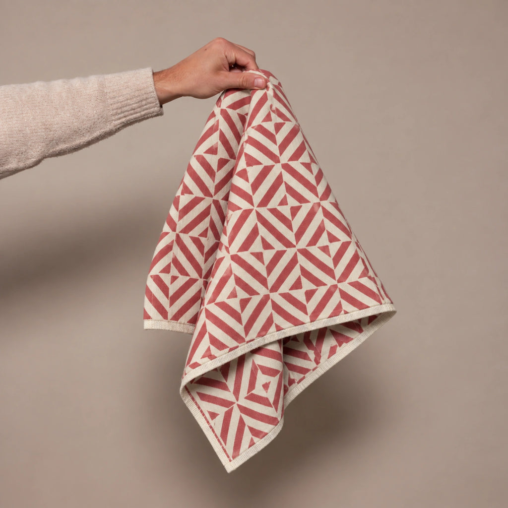 Garnet Red Cotton Hand Towel