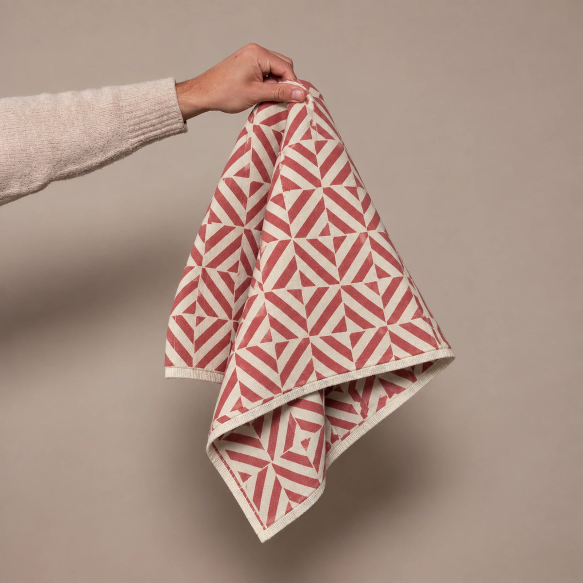 Garnet Red Cotton Hand Towel