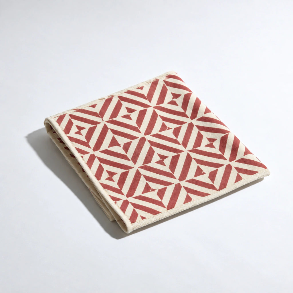 Garnet Red Cotton Hand Towel