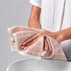 Rose Grid Cotton Hand Towel