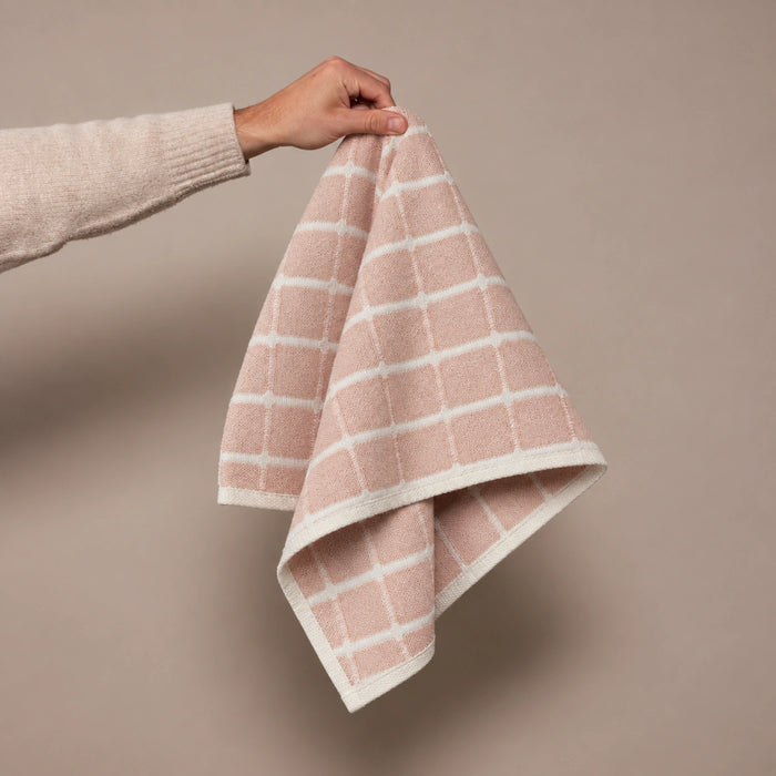 Rose Grid Cotton Hand Towel