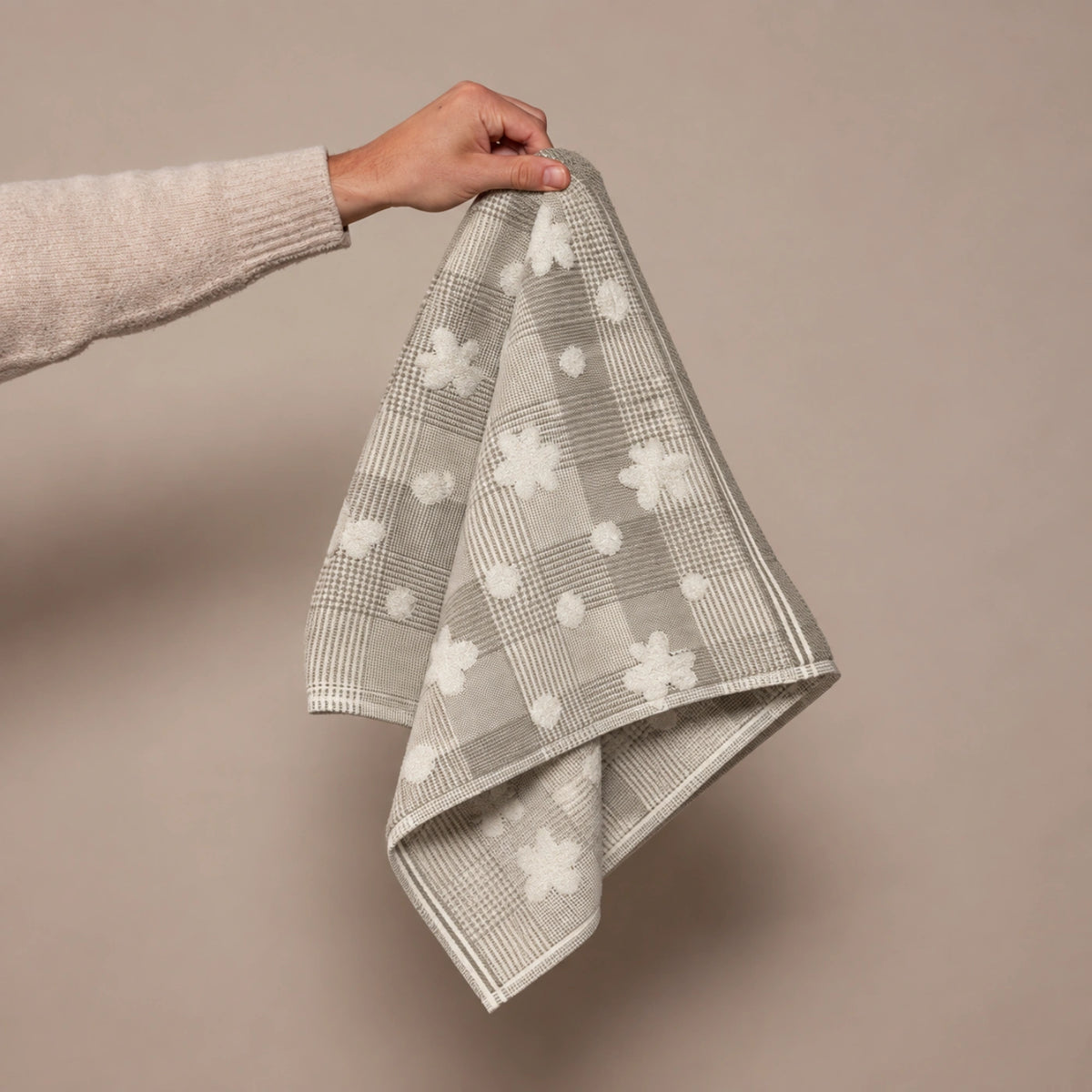 Meadow Grey Cotton Hand Towel