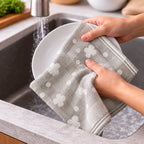 Meadow Grey Cotton Hand Towel