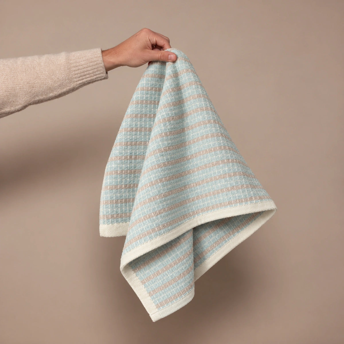 Mint Stripe Cotton Hand Towel