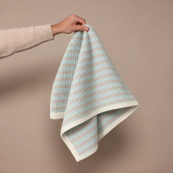 Mint Stripe Cotton Hand Towel