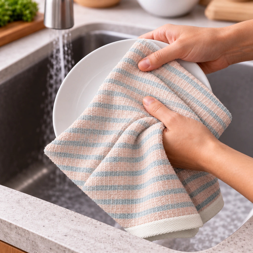 Peach Thread Cotton Hand Towel