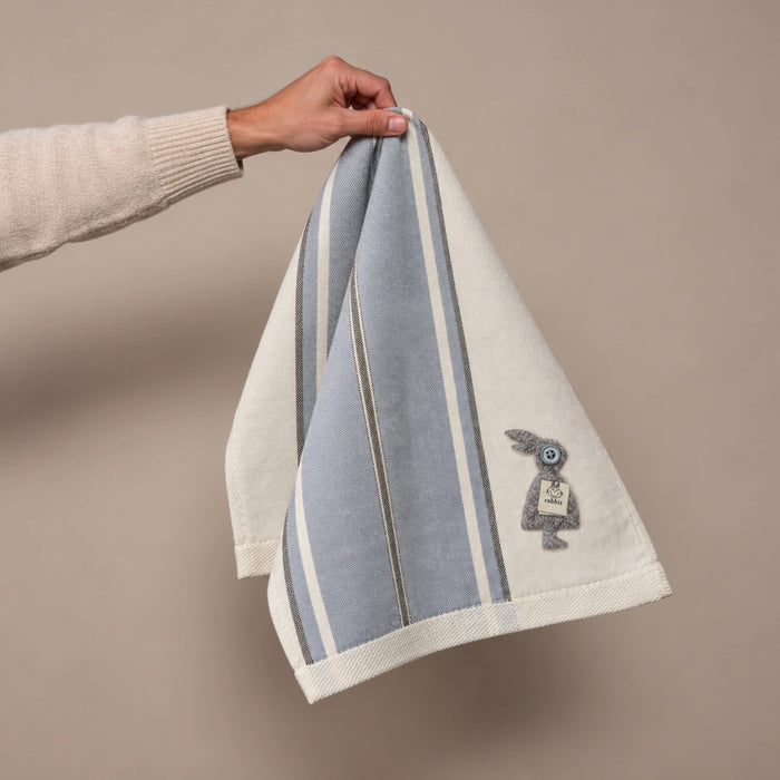 Coastal Blue Cotton Hand Towel