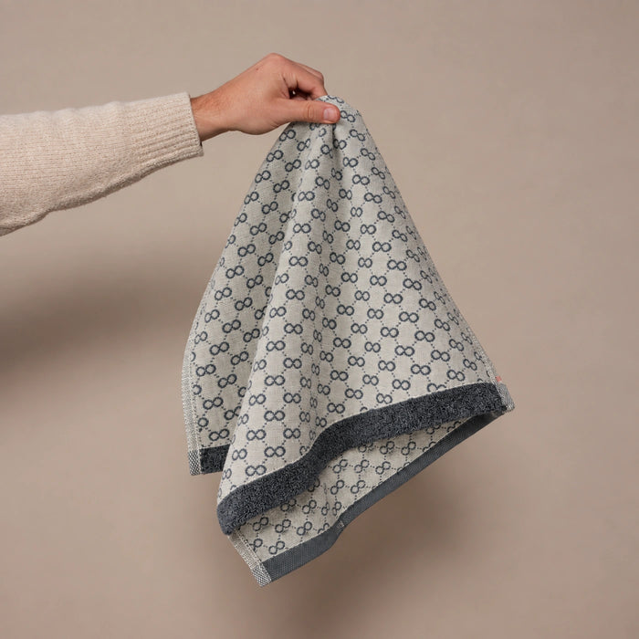 Grey Link Cotton Hand Towel