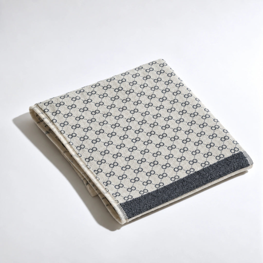 Grey Link Cotton Hand Towel