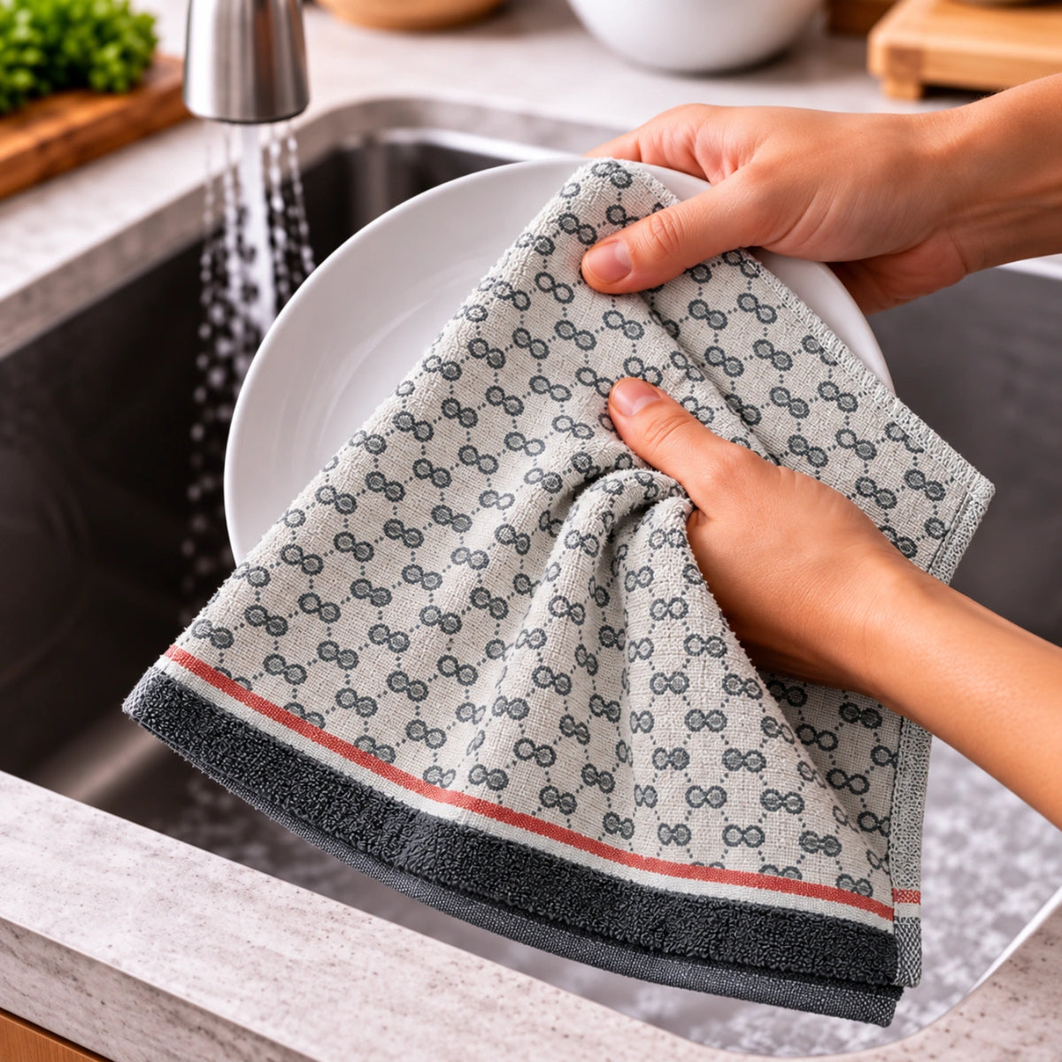 Coral Link Cotton Hand Towel
