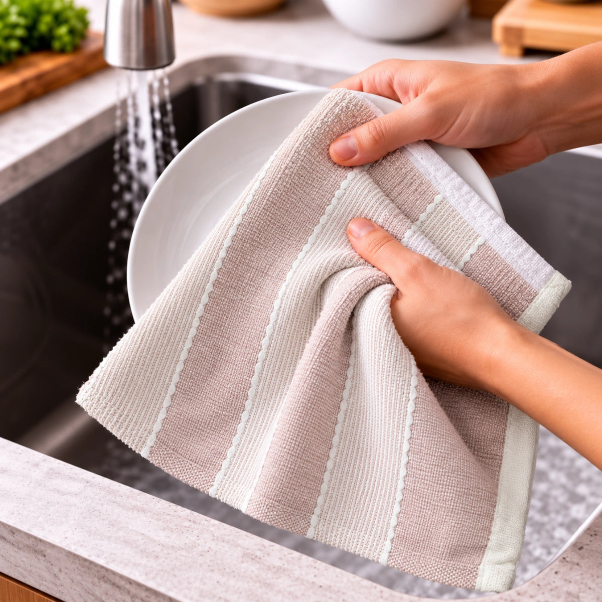 Dune Stripe Cotton Hand Towel