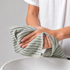 Sage Stripe Cotton Hand Towel
