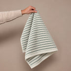 Sage Stripe Cotton Hand Towel