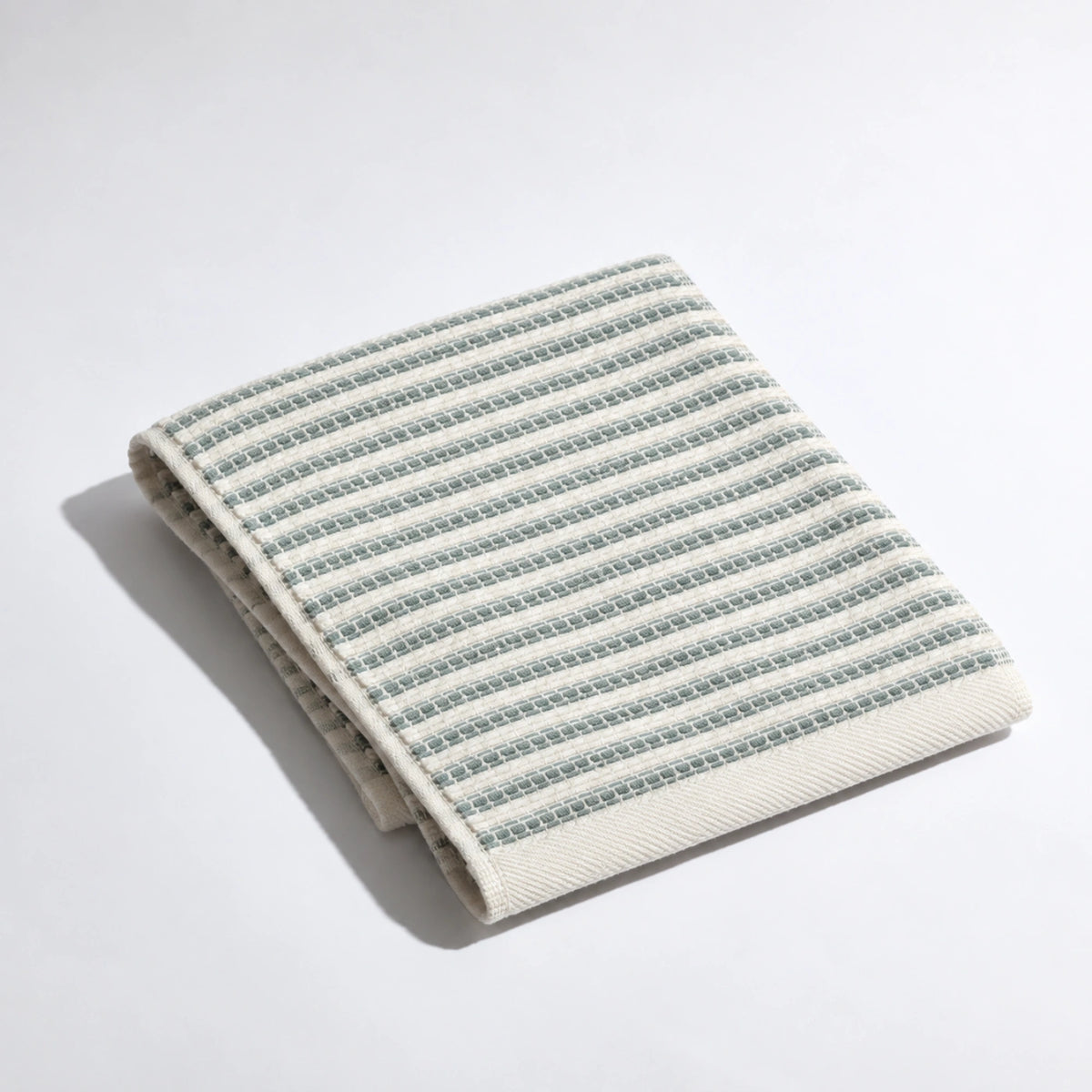 Sage Stripe Cotton Hand Towel