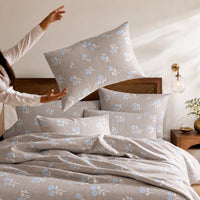 Bluebell Mist King Size Cotton Bedsheet Set