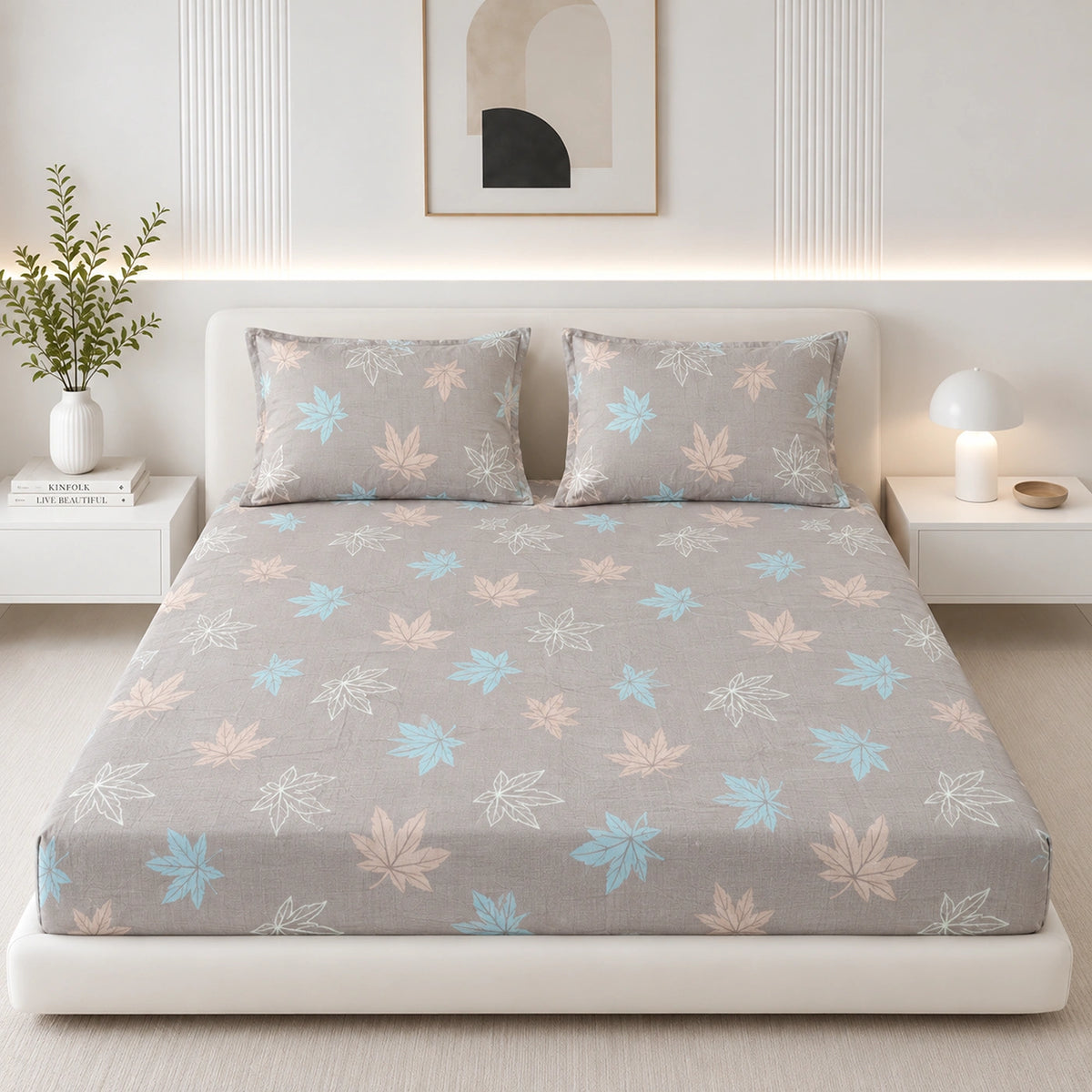 Meadow Drift King Size Cotton Bedsheet Set