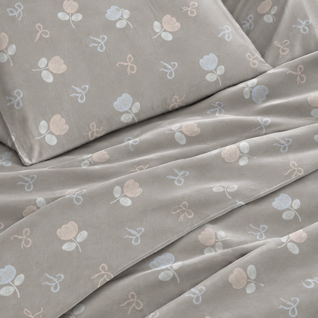 Quiet Hearts King Size Cotton Bedsheet Set
