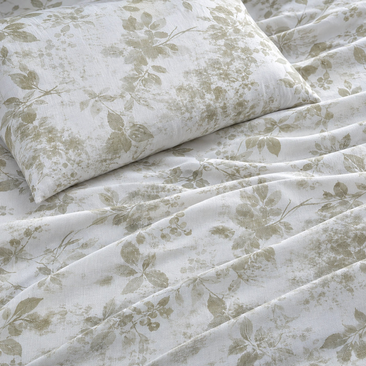 Faded Meadow King Size Cotton Bedsheet Set