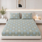 Clover Mist King Size Cotton Bedsheet Set