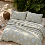 Clover Mist King Size Cotton Bedsheet Set