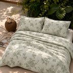 Sage Heirloom King Size Cotton Bedsheet Set