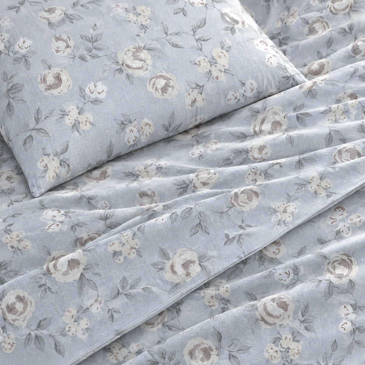 Powder Bloom King Size Cotton Bedsheet Set