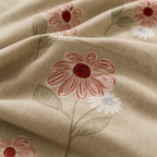Terracotta Daisy Floral Cotton Bedsheet Set