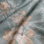 Sage Botanical Bloom Cotton Bedsheet Set