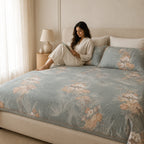 Sage Botanical Bloom Cotton Bedsheet Set