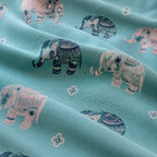 Aqua Heritage Elephant Cotton Bedsheet Set