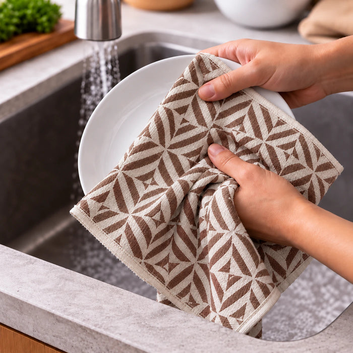 Garnet Brown Cotton Hand Towel