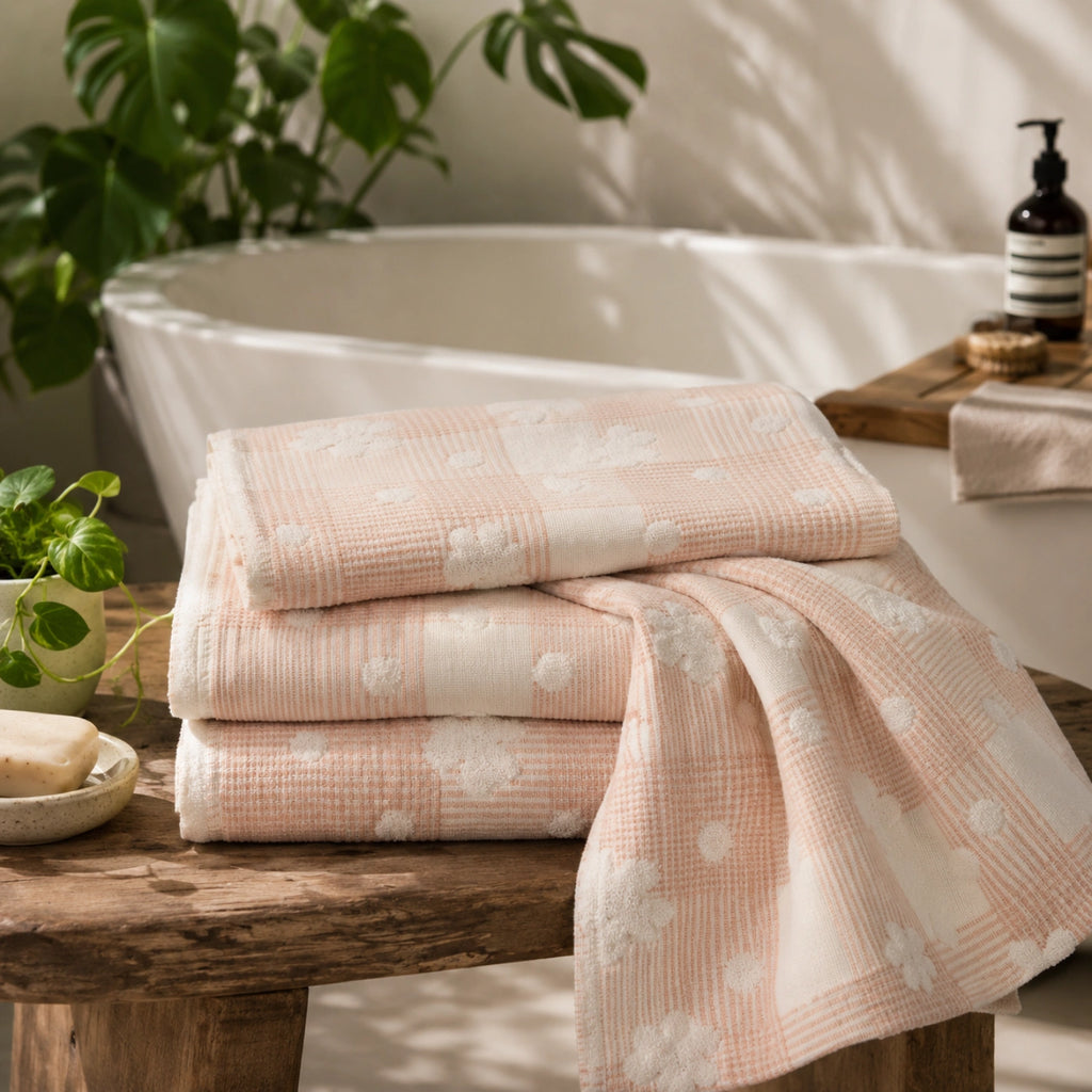 Petal Waffle Cotton Bath Towel