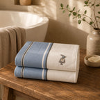 Coastal Blue Cotton Bath Towel